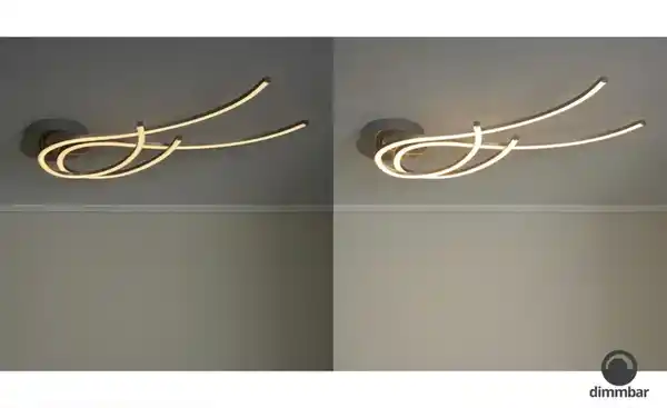 Bild 3 von Paul Neuhaus LED-Deckenleuchte, 2-flammig, Nickel-matt, geschwungen