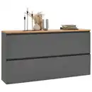 Bild 1 von Dieter Knoll Hängeschuhschrank, Grau, Eiche, Holzwerkstoff, Balkeneiche, furniert, 4 Fächer, 160x83x31 cm, Made in Germany, Typenauswahl, Beimöbel erhältlich, hängend, Garderobe, Schuhaufbewahru