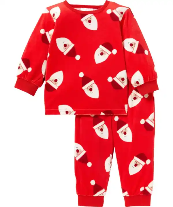 Bild 1 von Pyjama aus Velours Weihnachten, rot