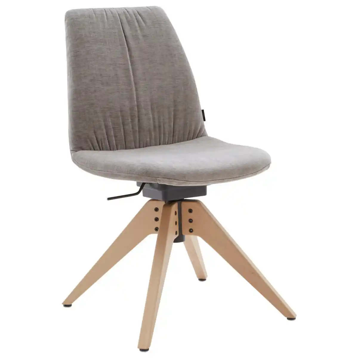 Bild 1 von Johann Jakob Stuhl, Taupe, Holz, Textil, Buche, Hartholz, eckig, 46x85-88x55 cm, Sitzfläche 360° drehbar, Beinauswahl, Esszimmer, Stühle, Esszimmerstühle, Vierfußstühle