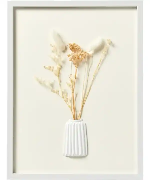 Bild 1 von Wandbild Trockenblumen, weiß