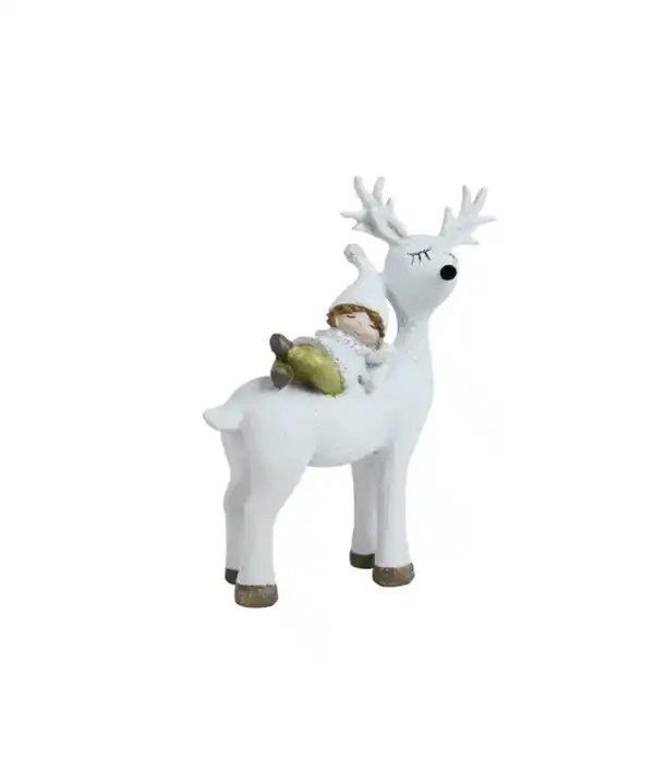 Bild 1 von Deko-Rentier Weihnachten, weiß