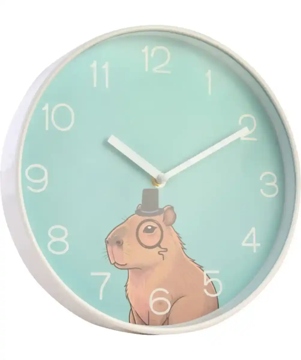 Bild 1 von Wanduhr Capybara, blau
