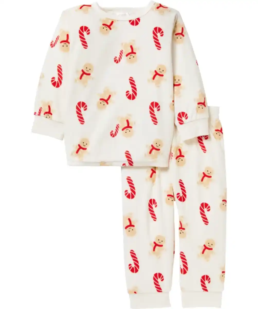 Bild 1 von Pyjama aus Velours Weihnachten, Beige