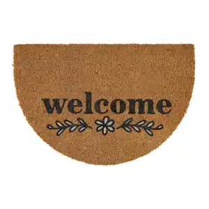 Fußmatte Welcome Halbrund in Naturfarben, Sandfarben