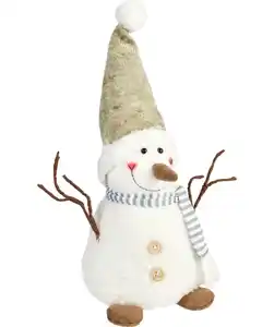 Deko-Schneemann Weihnachten, mintgrün bedruckt