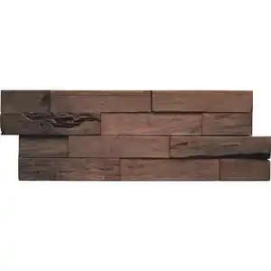 Wandverkleidung Driftwood, Dunkelbraun, Holz, Kautschukholz, Holz, 20x2x56 cm, Küchen, Küchenausstattung, Küchenrückwände