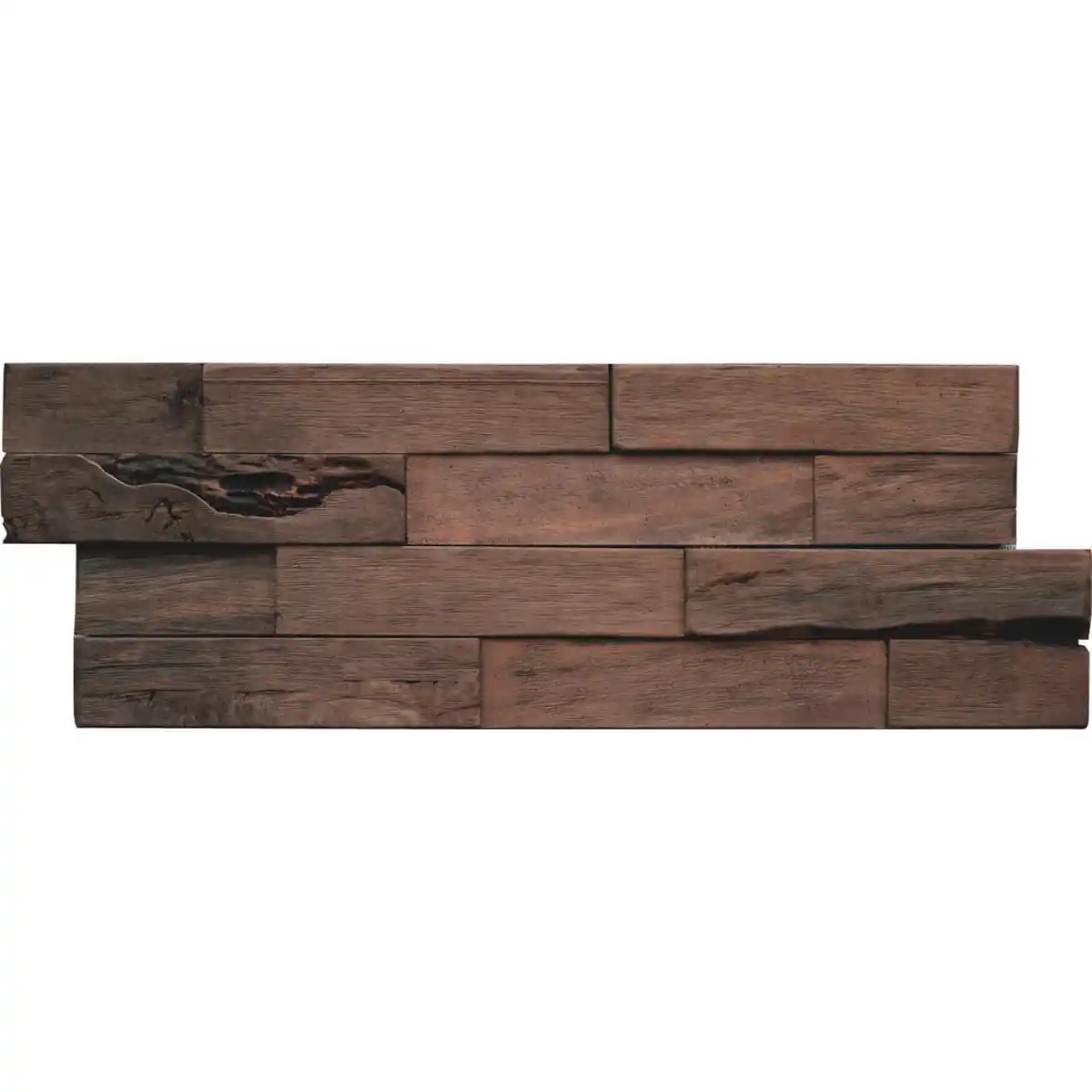 Bild 1 von Wandverkleidung Driftwood, Dunkelbraun, Holz, Kautschukholz, Holz, 20x2x56 cm, Küchen, Küchenausstattung, Küchenrückwände