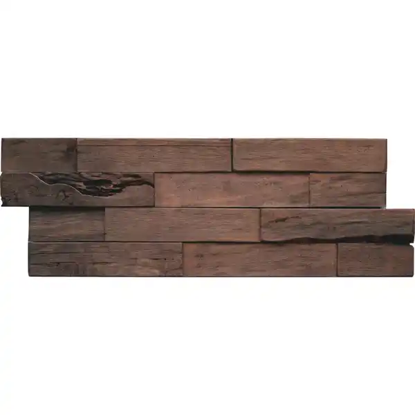 Bild 1 von Wandverkleidung Driftwood, Dunkelbraun, Holz, Kautschukholz, Holz, 20x2x56 cm, Küchen, Küchenausstattung, Küchenrückwände