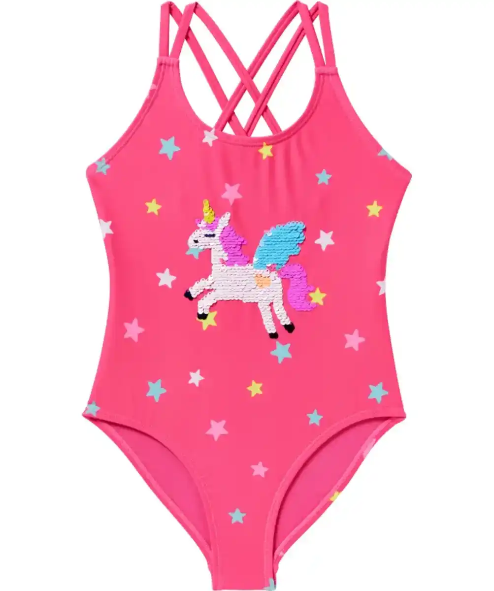 Bild 1 von Badeanzug Einhorn, neon pink