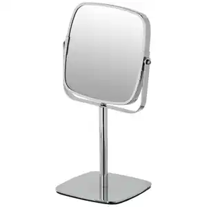 Wenko Schminkspiegel, Chrom, Metall, Glas, 17x30x13 cm, Spiegel, Schminkspiegel