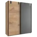 Bild 1 von Mid.you Schwebetürenschrank Wimex Liverpool, Graphit, Eiche, Holzwerkstoff, 2 Fächer, 135x198x64 cm, BQ - Bündnis für Qualität, Made in Germany, DIN EN ISO 9001, Typenauswahl, Beimöbel erhältl