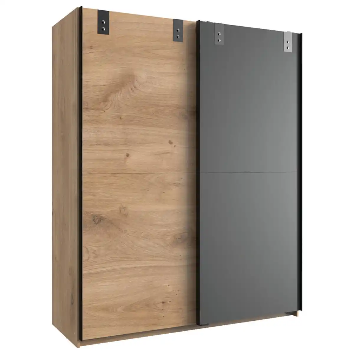 Bild 1 von Mid.you Schwebetürenschrank Wimex Liverpool, Graphit, Eiche, Holzwerkstoff, 2 Fächer, 135x198x64 cm, BQ - Bündnis für Qualität, Made in Germany, DIN EN ISO 9001, Typenauswahl, Beimöbel erhältl