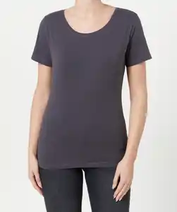 Basic T-Shirt, dunkelgrau