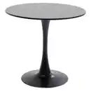 Bild 1 von Kare-Design Esstisch, Schwarz, Holzwerkstoff, Kiefer, rund, Säule, Bodenplatte, 80x74x80 cm, Variantenauswahl, Esszimmer, Tische, Esstische, Esstische rund