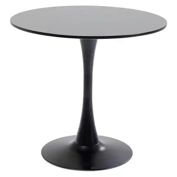 Bild 1 von Kare-Design Esstisch, Schwarz, Holzwerkstoff, Kiefer, rund, Säule, Bodenplatte, 80x74x80 cm, Variantenauswahl, Esszimmer, Tische, Esstische, Esstische rund