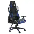 Bild 1 von X Rocker Gamingstuhl, Blau, Schwarz, Metall, Kunststoff, Textil, Drehkreuz, 59.9x122x66 cm, Wippfunktion, Sitzfläche 360° drehbar, abwischbar, Nackenkissen abnehmbar, Lendenkissen ergonomische Rüc