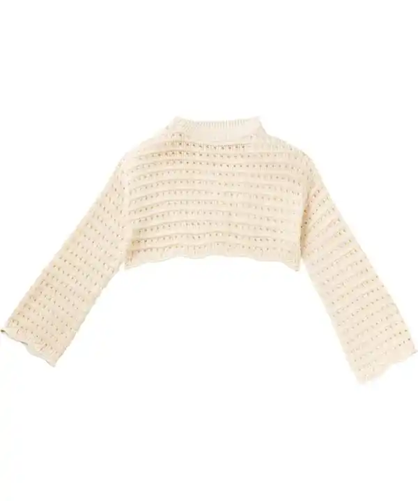 Bild 1 von Cropped Strickpullover, naturfarben