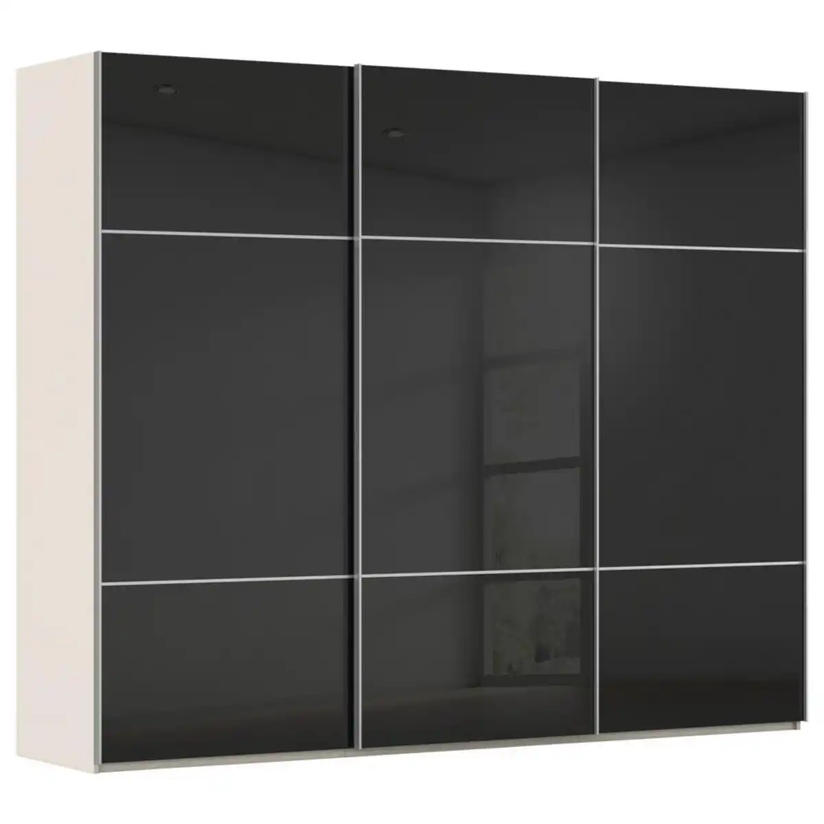 Bild 1 von Novel Schwebetürenschrank, Schwarz, Champagner, Holzwerkstoff, 9 Fächer, 271x223x68 cm, Typenauswahl,  umfangreiches Zubehör erhältlich, in verschiedenen Größen und Holzdekoren erhältlich, Sch