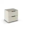 Bild 1 von Novel Nachtschrank, Champagner, Metall, 2 Schubladen, 50x49x42 cm, Blauer Engel, Goldenes M, Made in Germany, Typenauswahl, Schlafzimmer, Nachttische