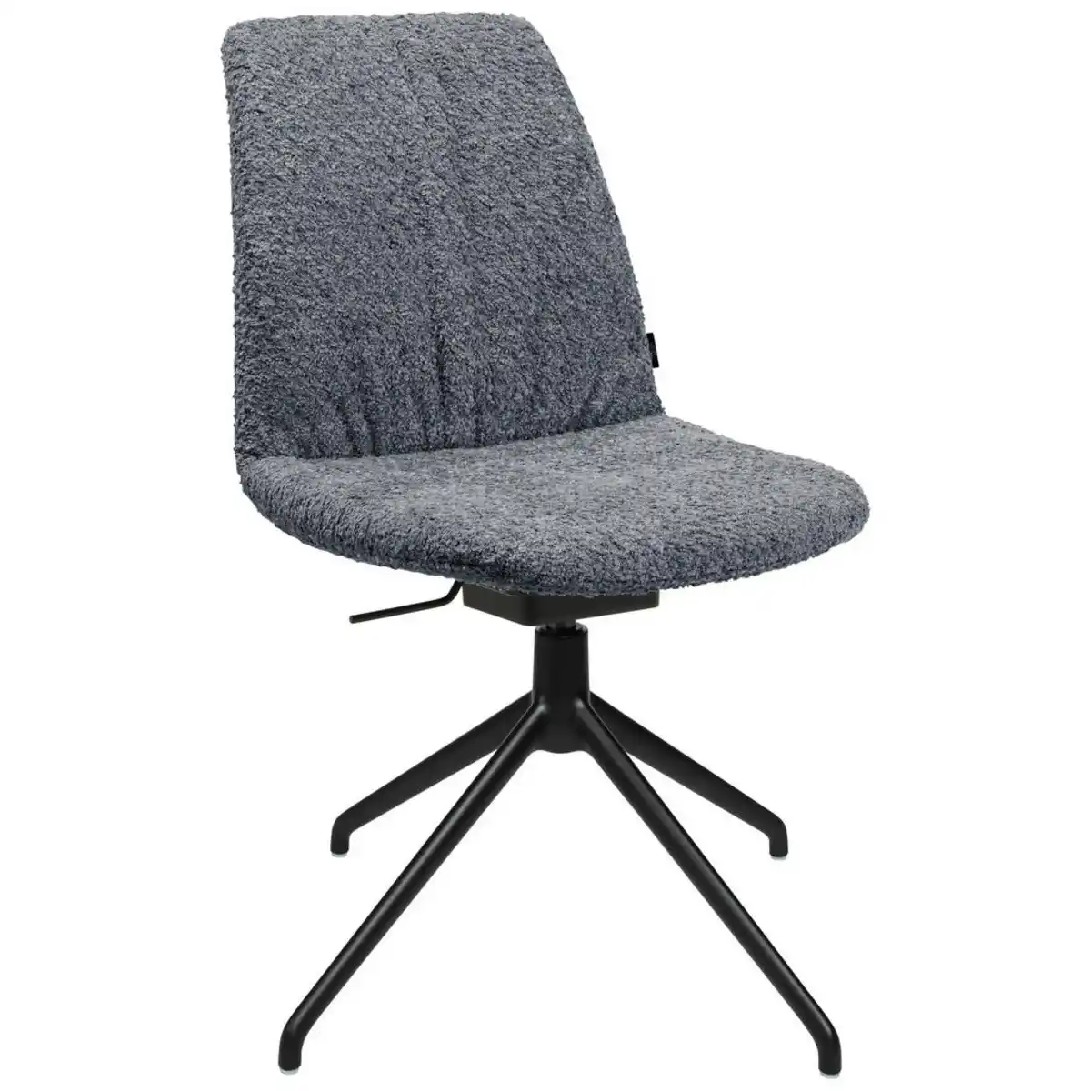 Bild 1 von Johann Jakob Stuhl, Schwarz, Dunkelgrau, Metall, Textil, Rundrohr, Drehkreuz, 46x81.5-84.5x55 cm, Beinauswahl, Stoffauswahl, Sitzfläche 360° drehbar, Esszimmer, Stühle, Esszimmerstühle