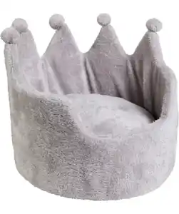 Heimtierbett Krone, hellgrau