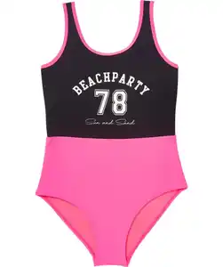 Badeanzug Colour-Blocking, schwarz