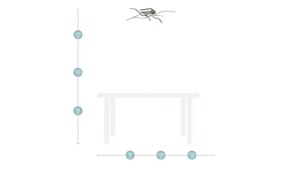 Bild 4 von Paul Neuhaus LED-Deckenleuchte, 4-flammig, Nickel matt