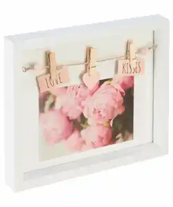 Bilderrahmen mit Klammern, weiß
