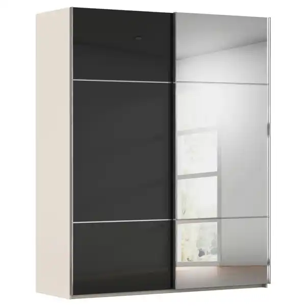 Bild 1 von Novel Schwebetürenschrank Covalo, Schwarz, Champagner, Metall, 7 Fächer, 201x223x68 cm, Blauer Engel, Goldenes M, BQ - Bündnis für Qualität, Made in Germany, Typenauswahl, umfangreiches Zubehör