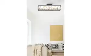 Paul Neuhaus LED-Deckenleuchte schwarz/goldfarben Selina