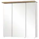 Bild 1 von Stylife Spiegelschrank Jelda, Weiß, Eiche, Metall, 6 Fächer, 70.4x72.3x23.7 cm, Made in Germany, umfangreiches Zubehör erhältlich, Badezimmer, Badezimmerspiegel, Spiegelschränke, G