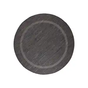 Flachwebeteppich Relax Schwarz Ø ca. 160cm, Schwarz