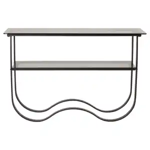 Livetastic Beistelltisch, Schwarz, Glas, Metall, rechteckig, rund, 33.5x76x117 cm, einfacher Aufbau, Wohnzimmer, Wohnzimmertische, Beistelltische, Beistelltische Metall