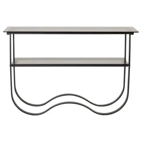 Bild 1 von Livetastic Beistelltisch, Schwarz, Glas, Metall, rechteckig, rund, 33.5x76x117 cm, einfacher Aufbau, Wohnzimmer, Wohnzimmertische, Beistelltische, Beistelltische Metall