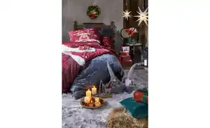 levelone Plüsch-Bettwäsche Schneeflocken