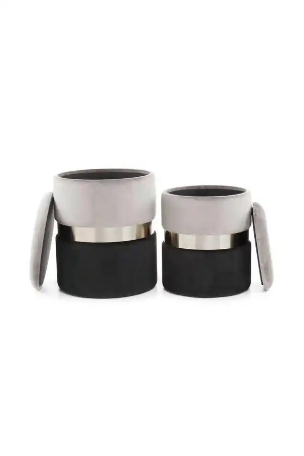 Bild 1 von HOCKERSET 9TY9J, Grau, Schwarz