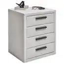 Bild 1 von Dieter Knoll Nachtschrank, Hellgrau, Metall, 4 Schubladen, 49x59x41 cm, Typenauswahl, Schlafzimmer, Nachttische