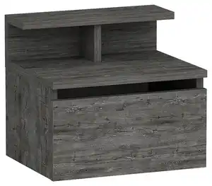 Nachttisch Hades ca. 39,8x35x31,6cm Graphitfarben, Graphitfarben