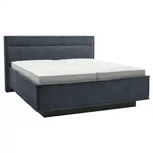 Musterring Polsterbett, Blau, Textil, H2, 2-Zonen, Höhe ca. 22 cm, 180x200 cm, Dgm, Bezug abnehmbar/waschbar, für Hausstauballergiker geeignet, optimale Belüftung, verstellbare Lattenroste atmungs