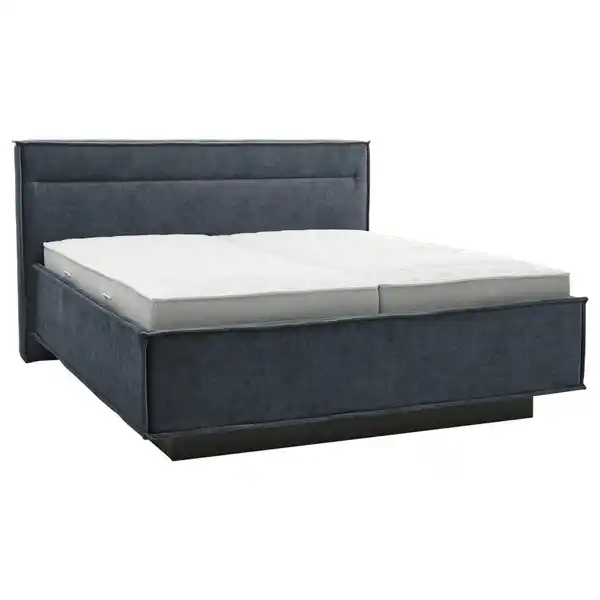 Bild 1 von Musterring Polsterbett, Blau, Textil, H2, 2-Zonen, Höhe ca. 22 cm, 180x200 cm, Dgm, Bezug abnehmbar/waschbar, für Hausstauballergiker geeignet, optimale Belüftung, verstellbare Lattenroste atmungs