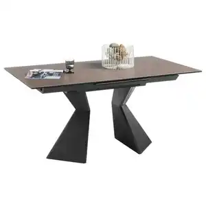 Livetastic Esstisch, Schwarz, Taupe, Glas, Holzwerkstoff, rechteckig, 90x76x160-210 cm, ausziehbar, Esszimmer, Tische, Esstische, Glastische