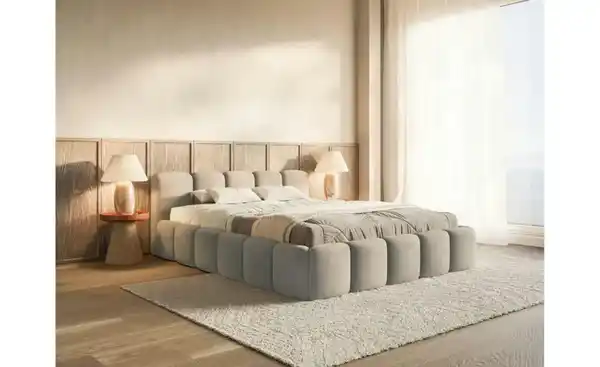 Bild 3 von Selsey Polsterbett in Velours Cloudy Low