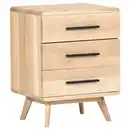 Bild 1 von Landscape Nachtschrank, Eiche, Holz, Holzwerkstoff, Eiche, massiv, 3 Schubladen, 48x65x40 cm, Soft-Close-System, Schlafzimmer, Nachttische
