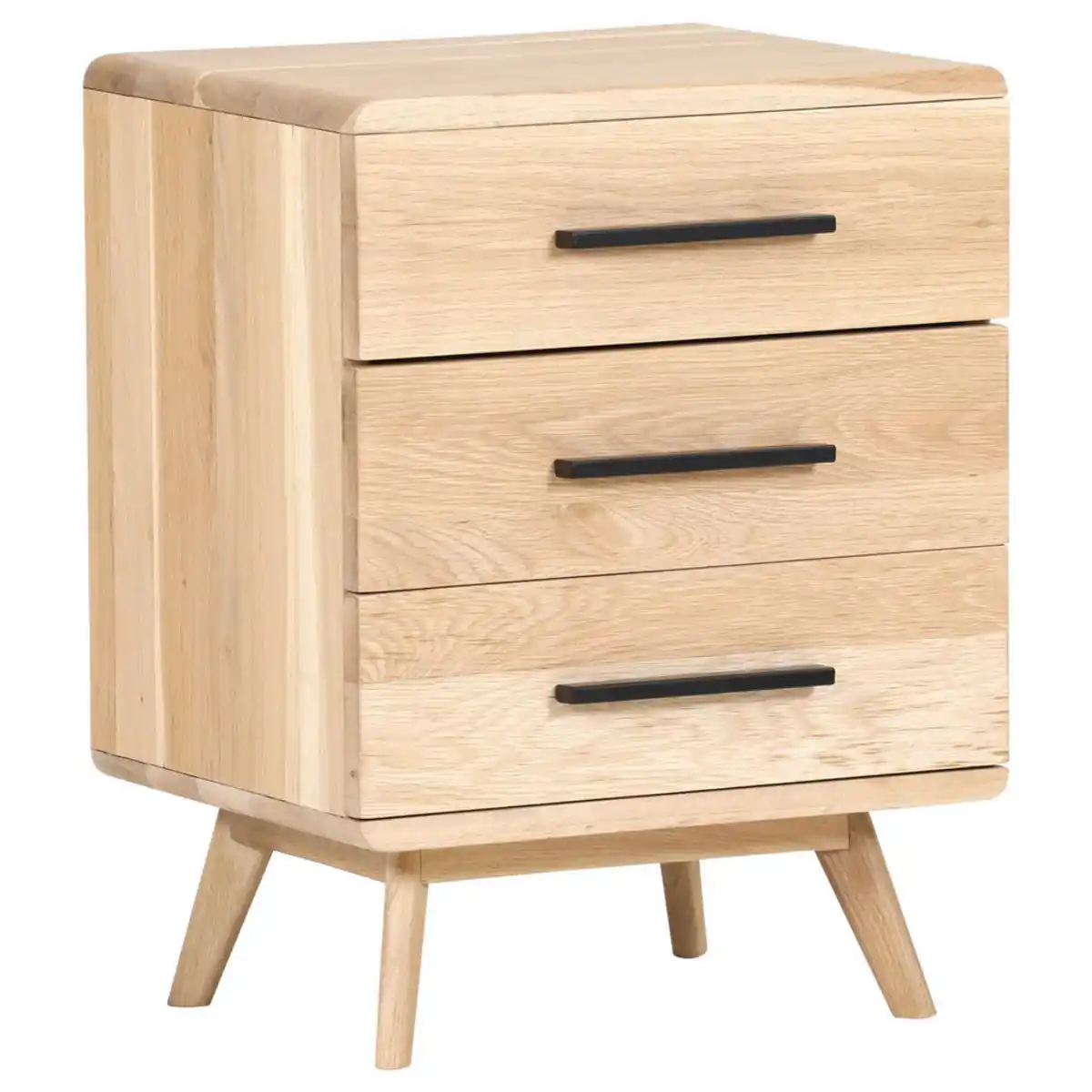 Bild 1 von Landscape Nachtschrank, Eiche, Holz, Holzwerkstoff, Eiche, massiv, 3 Schubladen, 48x65x40 cm, Soft-Close-System, Schlafzimmer, Nachttische