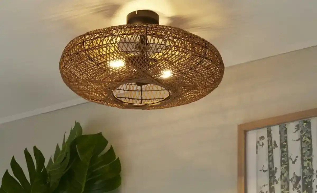 Bild 1 von Trio Deckenleuchte, 2-flammig, Schirm aus Sisal