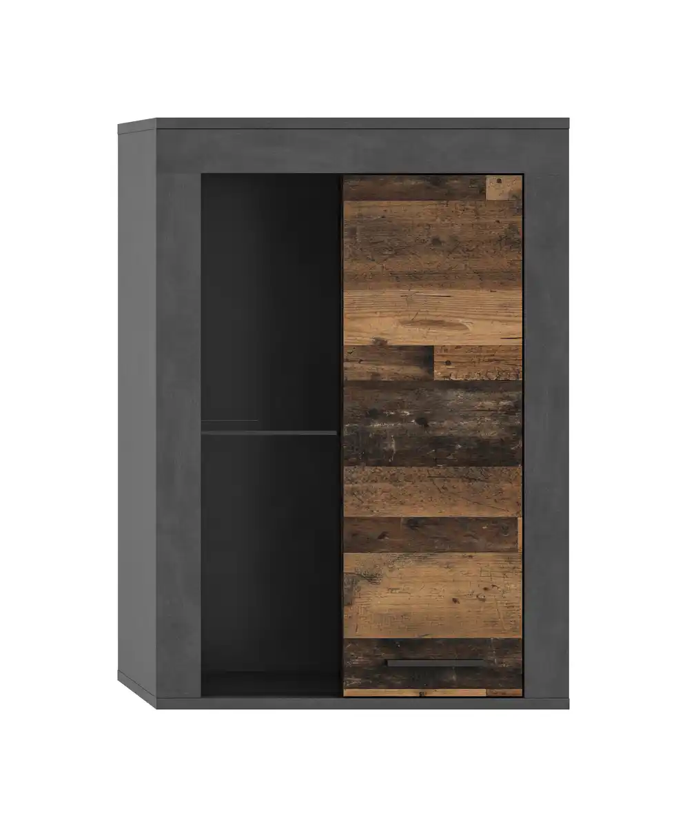 Bild 1 von Vitrine Jam Anthr./Natur ca. 86x60x35cm, Anthrazit, Naturfarben