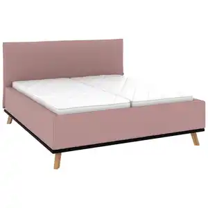 Musterring Polsterbett, Altrosa, Textil, Birke, Buche,Esche, massiv, H3, Höhe ca. 20 cm, 180x200 cm, Reach, atmungsaktiv,Bettkasten, Lattenrost, Matratze, in verschiedenen Größen erhältlich,Mitte