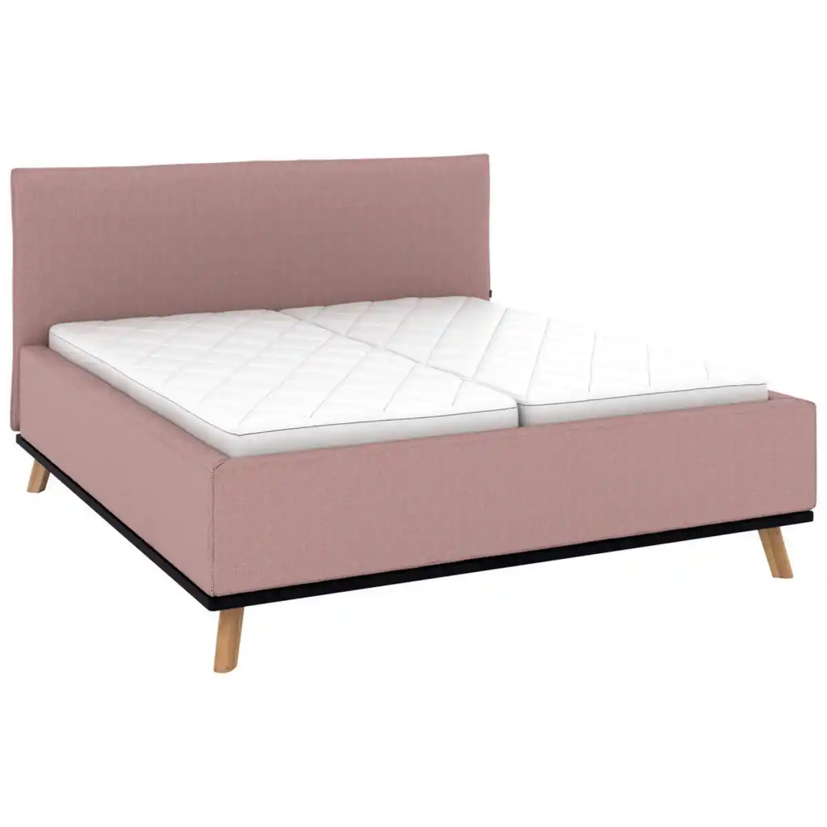 Bild 1 von Musterring Polsterbett, Altrosa, Textil, Birke, Buche,Esche, massiv, H3, Höhe ca. 20 cm, 180x200 cm, Reach, atmungsaktiv,Bettkasten, Lattenrost, Matratze, in verschiedenen Größen erhältlich,Mitte