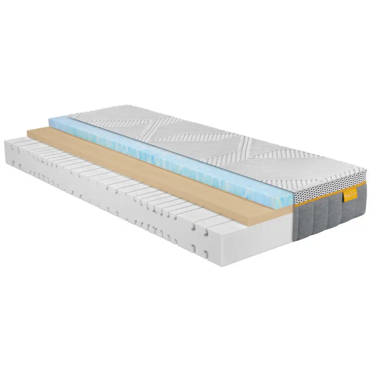 Bild 1 von Irisette Kaltschaummatratze, Textil, H1, 200x200 cm, DIN EN ISO 14001, DIN EN ISO 9001, Bezug abnehmbar/waschbar, klimatisierte Belüftungskanäle, Tragegriffe, atmungsaktiv, schadstoffgeprüft, Part